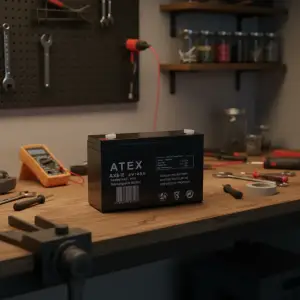6V 12Ah Kapasiteli İnce Tip Akü Atex AX6-12