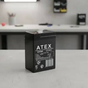 6V 4Ah Kalın Tip Kuru Akü Atex AX-604