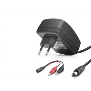 Adaptör Akü Şarj ü 12V 2.5A 30W Krokodil Uç Siyah B5057