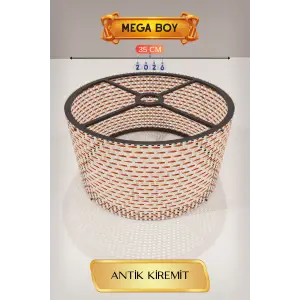 35 CM Ölçülü Antik Kiremit Lambader Başlığı Mega Boy