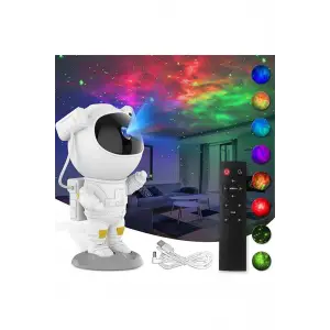 22.8cm Beyaz Kullanıma Uygun Astronot Galaksi Projeksiyon Lamba