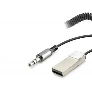 Adaptör Aux Bluetooth Ses Alıcı Dahili Kablolu Handsfree 3.5Mm Siyah