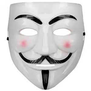 Maske Beyaz Renk Pembe Yanaklı İthal V For Vendetta si