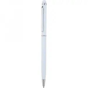 14 Cm Kalem Beyaz Tükenmez Metal