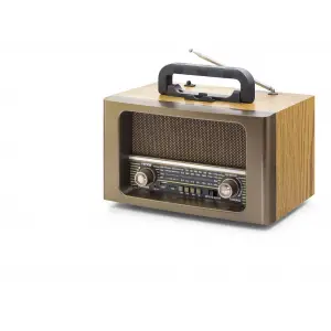 Hoparlör Bluetooth Nostaljik Fm Kumandalı 31 X 17.7 X 19.9 Cm NS6670BT