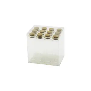 20 ml Ölçülü Boş Tüp Cam Şişe Mantar Kapak