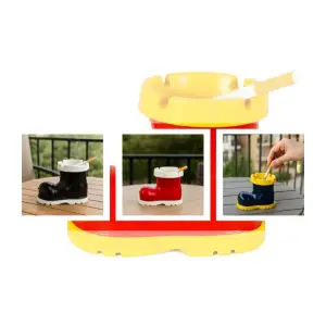 11 x 13.5 cm Plastik Bot Tasarımlı Kokusuz Küllük
