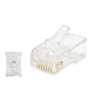 Cat5 Konnektör Rj45 100Lü Paket Şeffaf