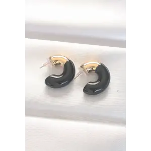Küpe CCB Siyah Gold Çift Renk