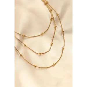 Kolye Çelik Renkli Topçuk Tasarımlı Çoklu