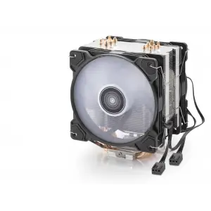 Cpu İşlemci Kule Tipi Soğutucu Çift Fanlı 6 Bakır Borulu Siyah