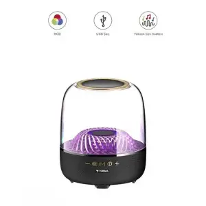 Hoparlör D33 Siyah portatif Kablosuz Bluetooth