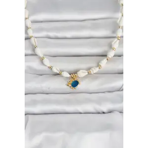 Kolye Doğal Deniz Kabuğu Dizili Model