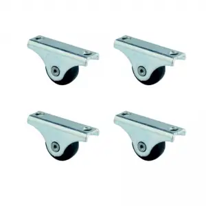 Teker Furç Sabit 20MM Siyah 4 Adet