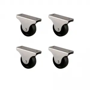 Teker Furç Sabit 38MM Siyah 4 Adet