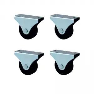 Teker Furç Sabit 56MM Siyah 4 Adet