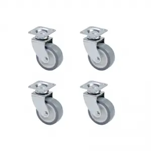 Teker Furç Tablalı Bilyalı 20x50 Beyaz/Gri 4 Adet