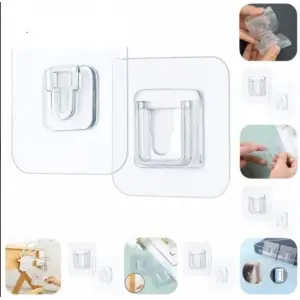 Kullanıma Uygun Geçmeli Klips Eşya Sabitleme Askısı 10lu Set