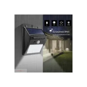 Kullanıma Uygun Güneş Enerjisiyle Çalışan Solar Dış Mekan Lambası 20 LED Aydınlatmalı Duvar Tipi