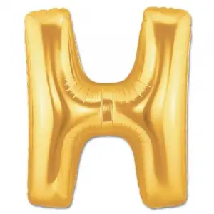 90 Cm 1 Adet H Harf Folyo Balon Altın Renk 40 inç