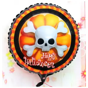 Halloween İskelet Kuru Kafa Folyo Balon 18 inç Çeşidi