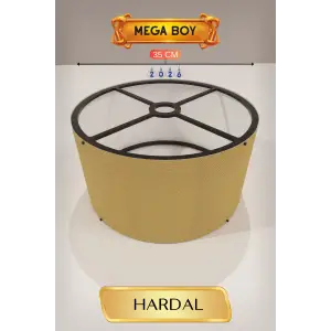35 CM Ölçülü Hardal Lambader Başlığı Mega Boy