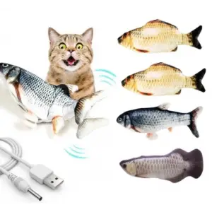 30 cm Kullanıma Uygun Hareketli Balık Kedi Oyuncağı Şarjlı