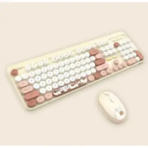 Mor Hello Bear Sütlü Çay Klavye Mouse Set