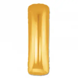 90 Cm 1 Adet I Harf Folyo Balon Altın Renk 40 inç