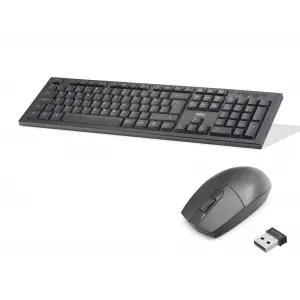Ofis Kullanımına Uygun Kablosuz Klavye Ve Mouse Seti Usb Siyah KM210B/38