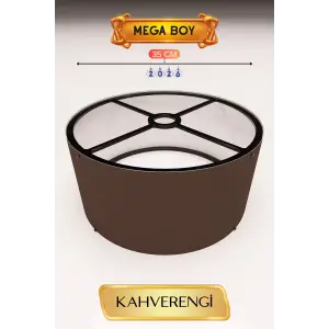 35 CM Ölçülü Kahverengi Lambader Başlığı Mega Boy