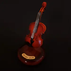 22 X 9.5 Cm Plastik Müzik Kutusu Keman