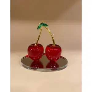 10x10 cm Metal Kiraz Kristal Süs