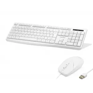 Plastik Klavye Ve Mouse Seti Beyaz