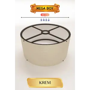 35 CM Ölçülü Krem Lambader Başlığı Mega Boy
