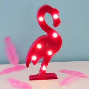 30x18 cm 2 adet Led Işıklı Flamingo Gece Lambası