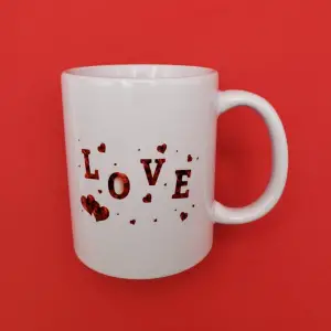 8 X 10 Cm Seramik Bardak Love Tasarım Kupa