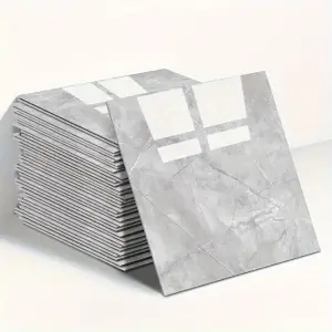 30 Cm Ölçülü Mermer Desen Duvar Sticker Gri 30 x 1 Adet