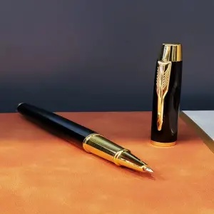 13 Cm Kalem Metal Siyah Gold