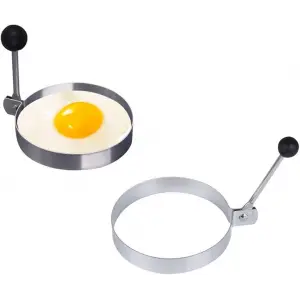 1 Adet Metalik Daire Şeklinde Metal Omlet Yumurta ve Krep Kalıpları