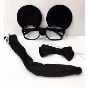 1 Adet Mickey Mouse Gözlüğü Papyonu Kuyruğu Seti