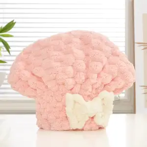Kullanıma Uygun Mikrofiber Örgü Saç Kurutma Bone Havlu