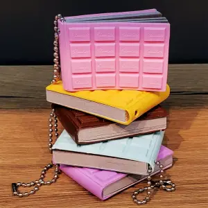 4 cm plastik 2 adet Defter Mini Çiftli Çikolata Not i