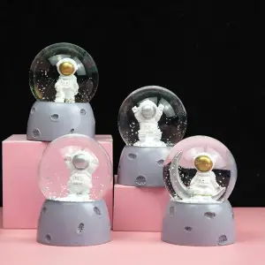 7 X 4 Cm Cam Kar Küresi Mini Işıklı Astronot