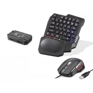 2 Adet Mobil Oyun Klavye Mouse Dönüştürücü Seti Rgb Siyah K191