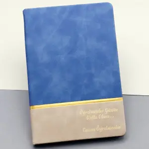 21 X 15 Cm Defter Öğretmene Özel Hediyelik Mavi