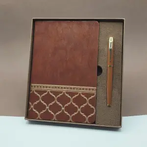 Defter Kalem Seti Öğretmenler Günü Hediyesi Kutulu Deri