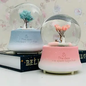 Kar Küresi Orta Boy Romantik Çiftler Temalı
