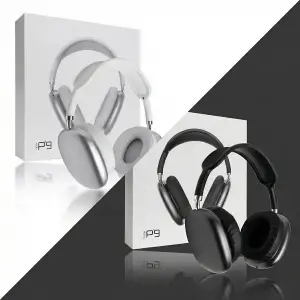 40 mm siyah Kulaklık P9 Kablosuz Bluetooth