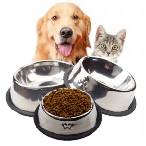 18 cm Ölçülü Paslanmaz Çelik Metal Mama Kabı
